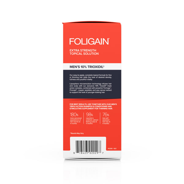 FOLIGAIN Triple Action Complete Formula For Thinning Hair For Men 10% Trioxidil - FOLIGAIN EUROPE