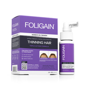 FOLIGAIN Triple Action Complete Formula For Thinning Hair For Women with 10% Trioxidil - FOLIGAIN EUROPE