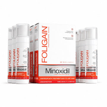FOLIGAIN® Minoxidil 5% Hair Regrowth Foam For Men 6 Month Supply