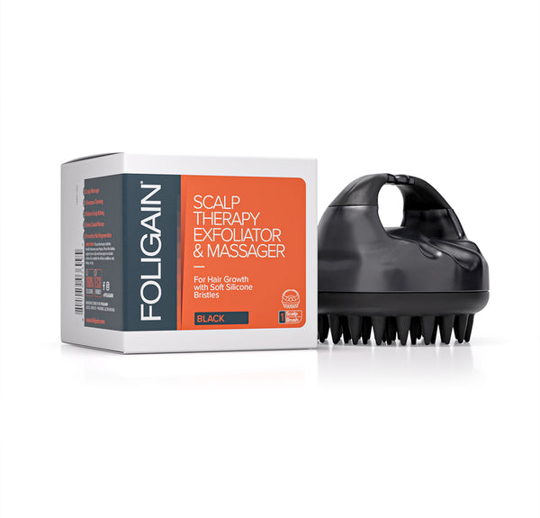 FOLIGAIN Exfoliant și Masaj pentru Terapia Scalpului, negru