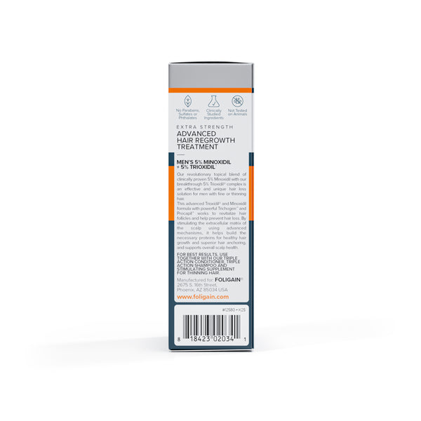 FOLIGAIN Recreștere avansată a părului pentru bărbați Minoxidil 5% + Trioxidil 5%