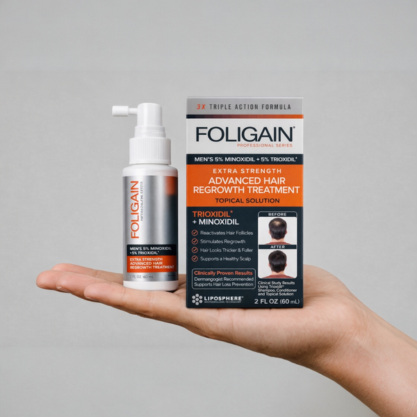 FOLIGAIN Recreștere avansată a părului pentru bărbați Minoxidil 5% + Trioxidil 5%