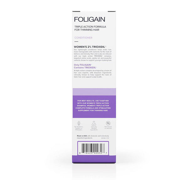 FOLIGAIN Triple Action Conditioner For Thinning Hair For Women with 2% Trioxidil - FOLIGAIN EU